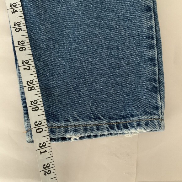We The Free Jeans Women Size 27 Busted Knee Straight Leg - Picture 7 of 12